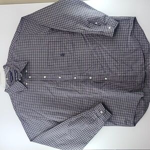 NAUTICA Men's Blue & Yellow Long Sleeve Button Down Shirt - Size XL